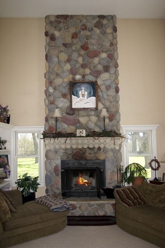 Stone Fireplace Construction